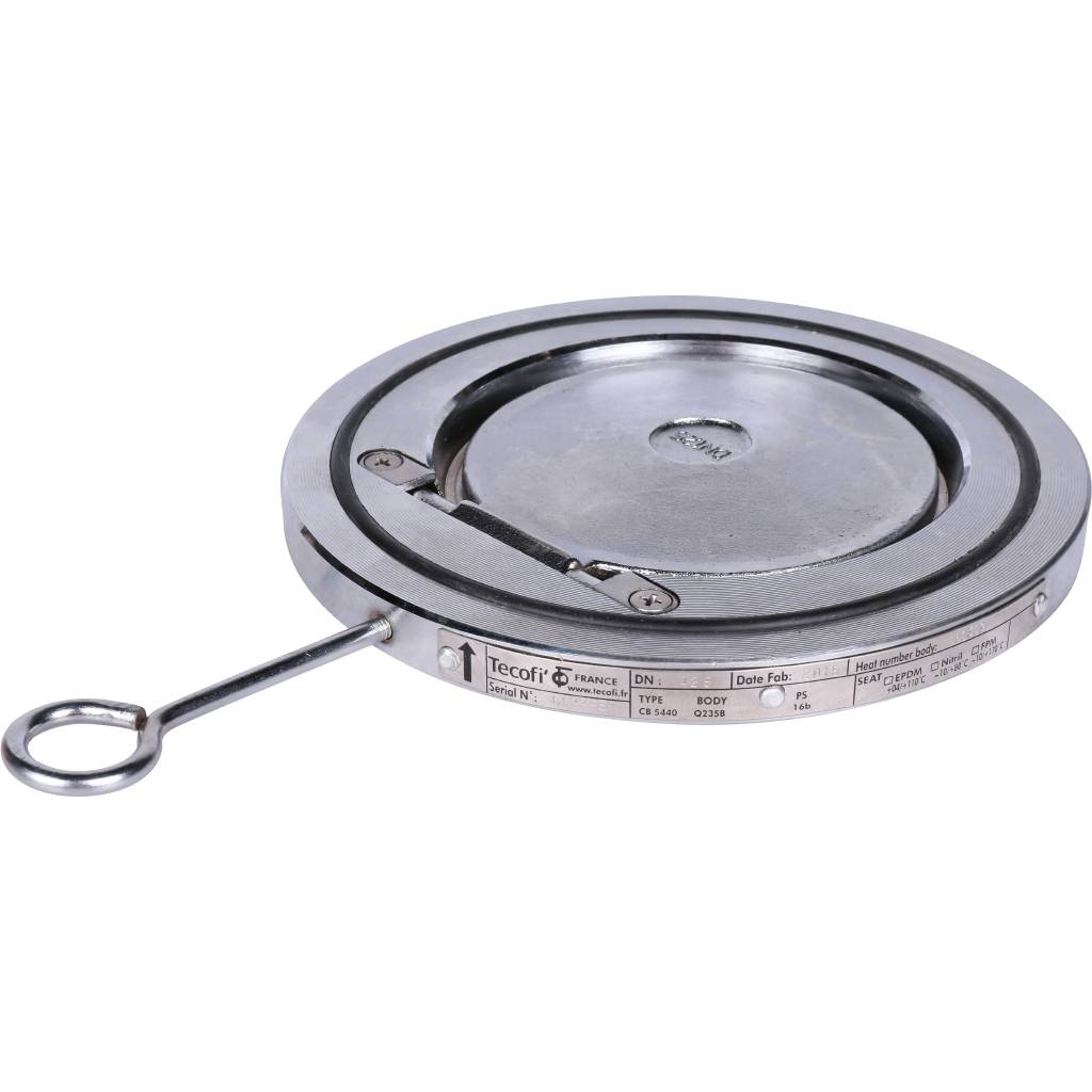 Клапан обратный Tecofi Ду125 Ру16 1/ств стальной межфланцевый стальной, CB5440-0125