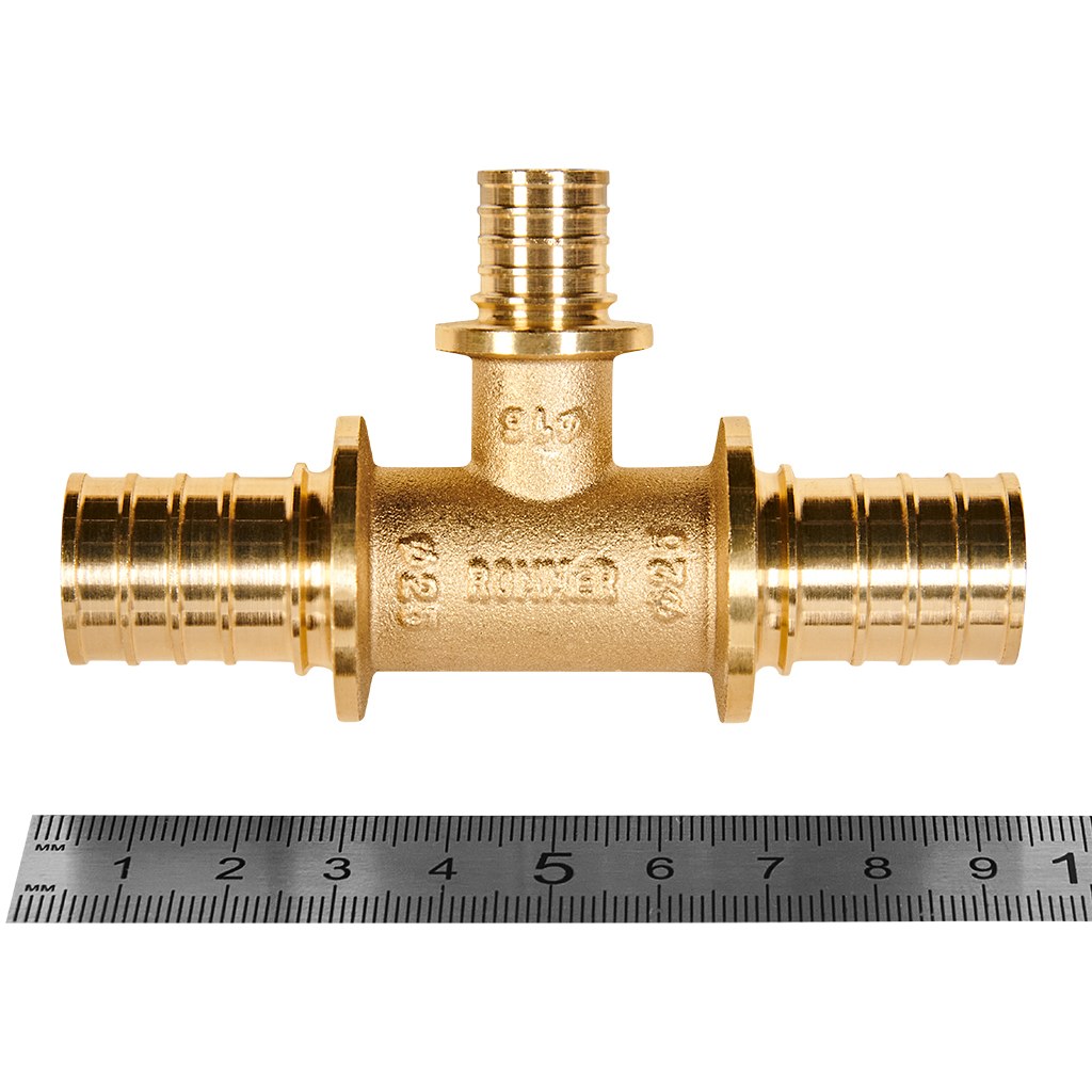 Тройник переходной ROMMER 25x16x25 для труб из сшитого полиэтилена аксиальный, RFA-0014-251625