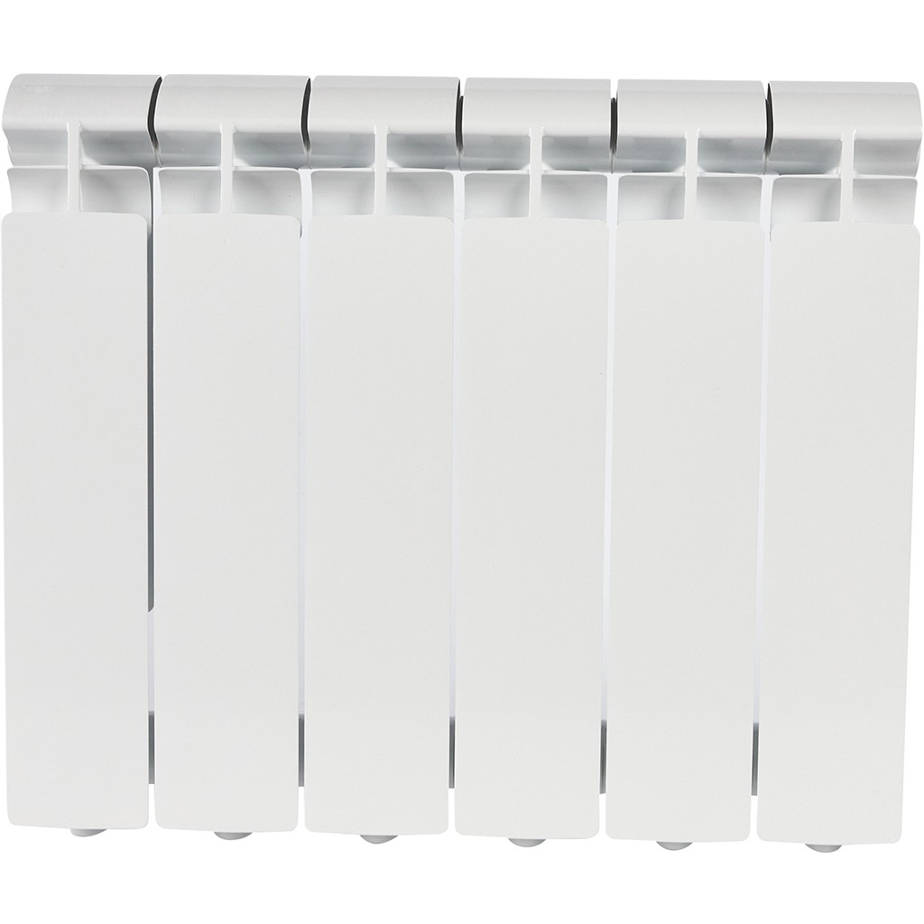 Радиатор алюминиевый STOUT ALPHA 350 6 секций боковое подключение (белый RAL 9016), SRA-2310-035006