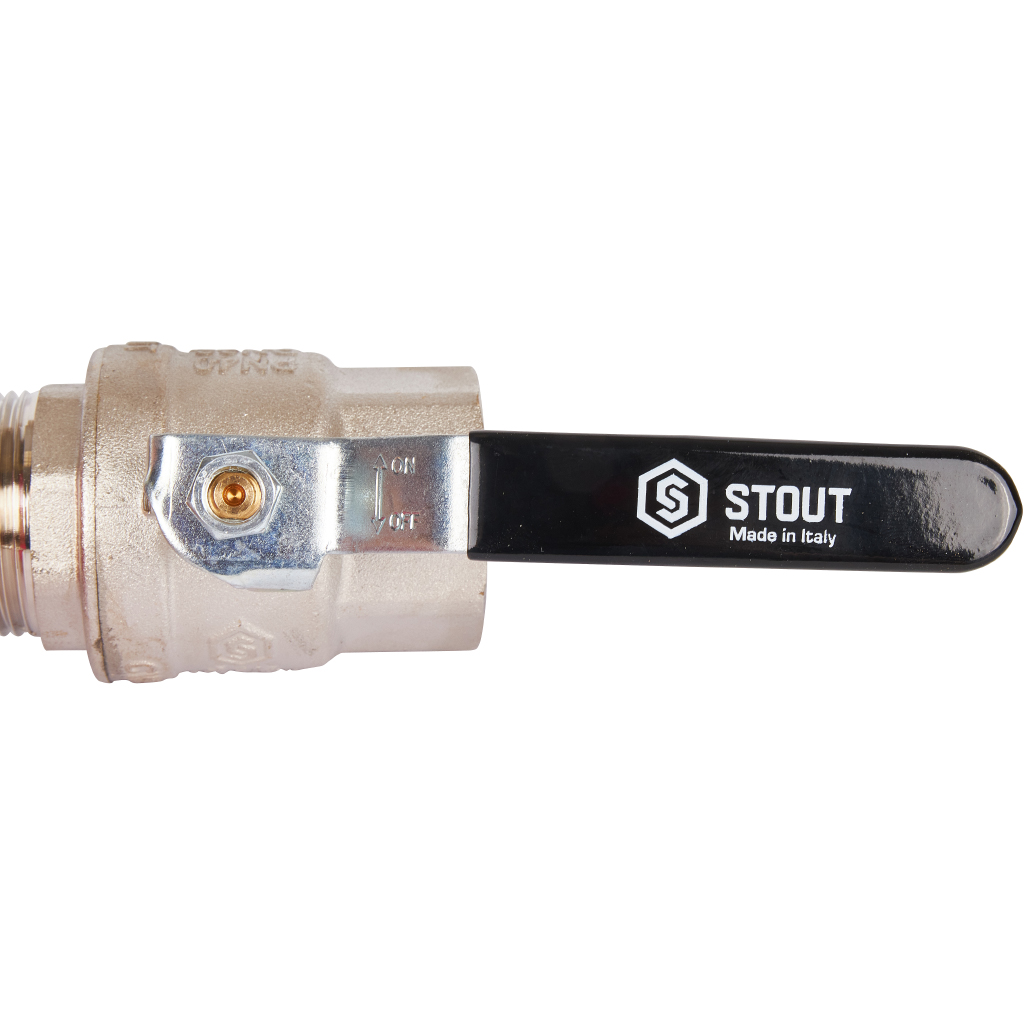 Кран шаровой STOUT полнопроходной, ВР/НР, ручка рычаг 1 1/4, SVB-0003-000032