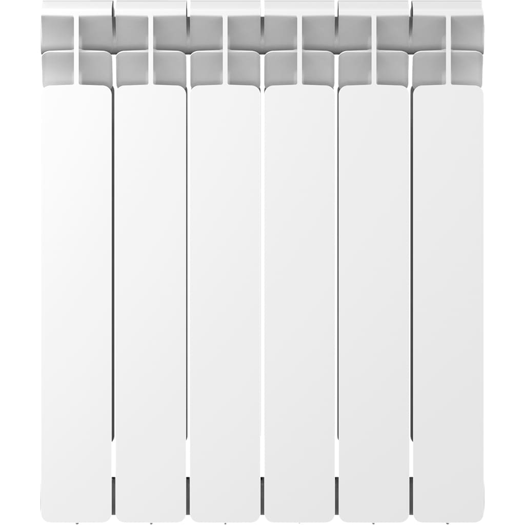 Радиатор биметаллический RIFAR BASE 500 6 секций боковое подключение (белый RAL 9016), 1RB50-6