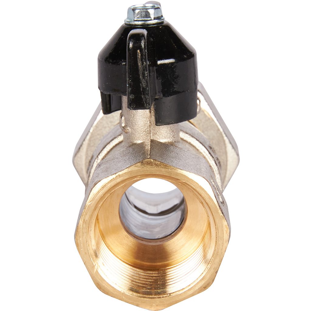 Кран шаровой STOUT 3/4x1 с накидной гайкой, ВР/накидная гайка, ручка бабочка, SVB-0009-002025