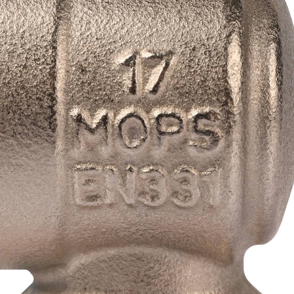 Кран шаровой STOUT с накидной гайкой угловой, НР/накидная гайка, ручка бабочка 3/4x3/4