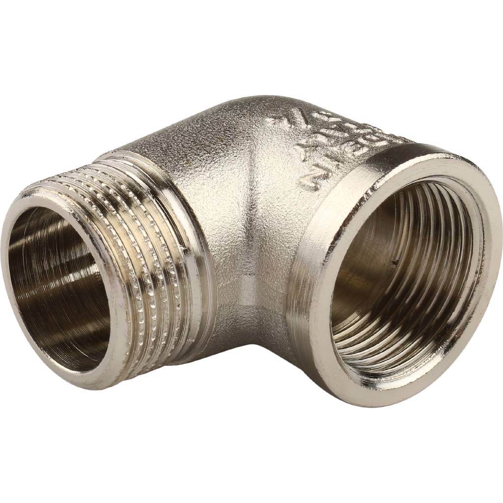 Угольник TIEMME НВ никелированный 3/4х3/4 для стальных труб резьбовой, 1500146