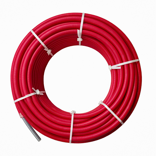 Труба EVOH PE-Xa в гофроизоляции 16х2,2х23, 100м красная, RTP