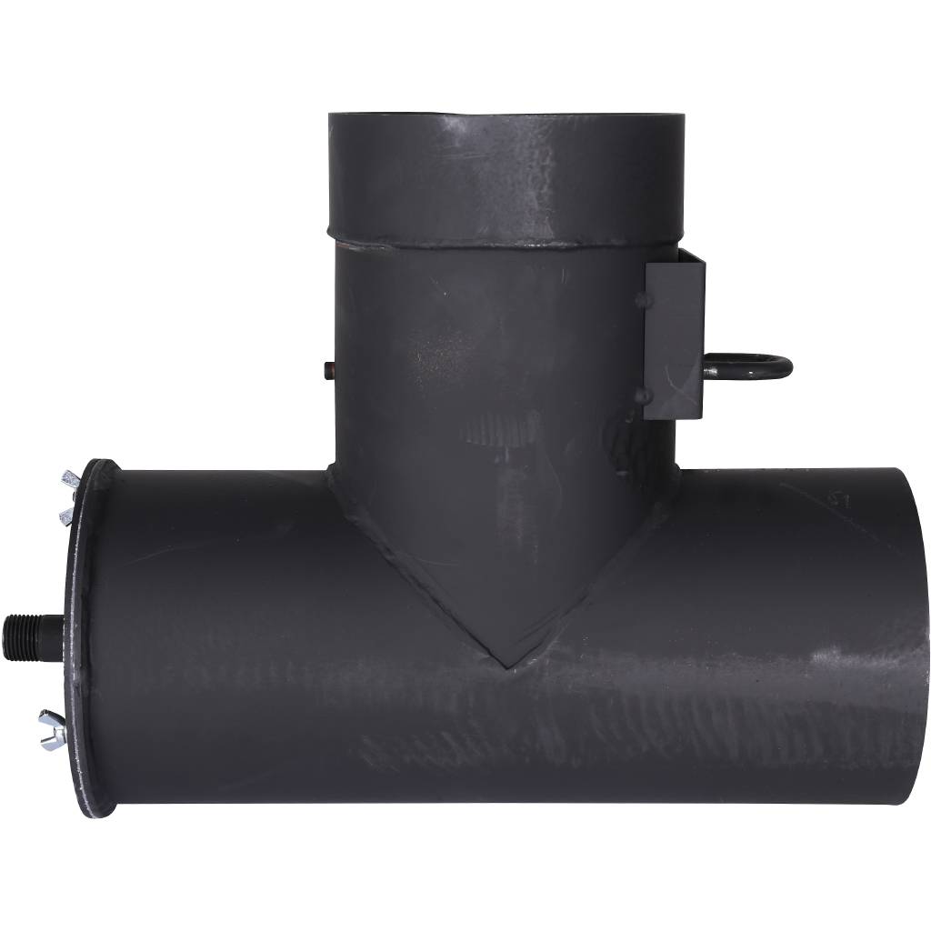 *RSB-1110-041395 ROMMER Патрубок дымохода вертикальный D=150, L=304, H=396