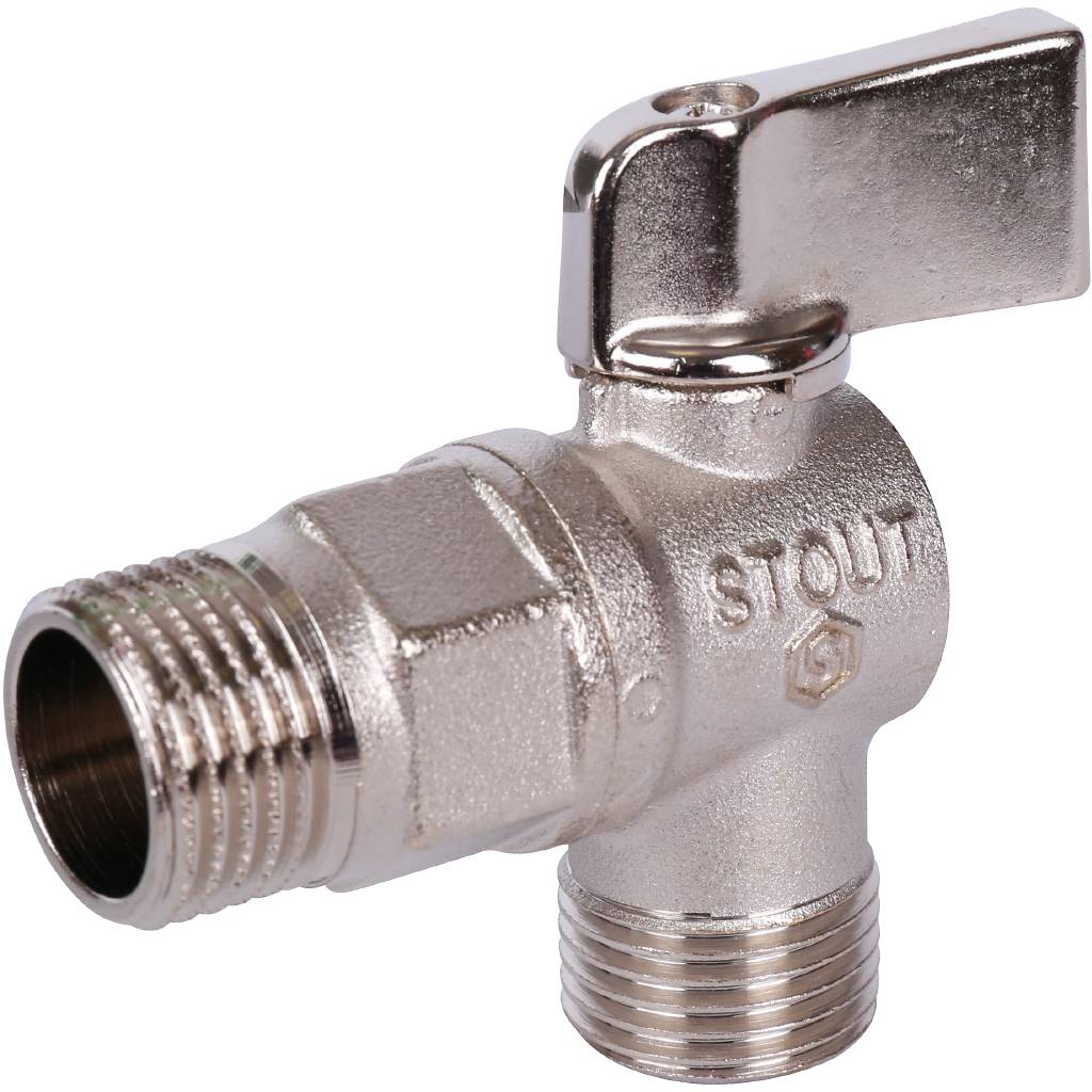 Кран шаровой STOUT угловой для бытовой техники 1/2, SVB-0059-001212