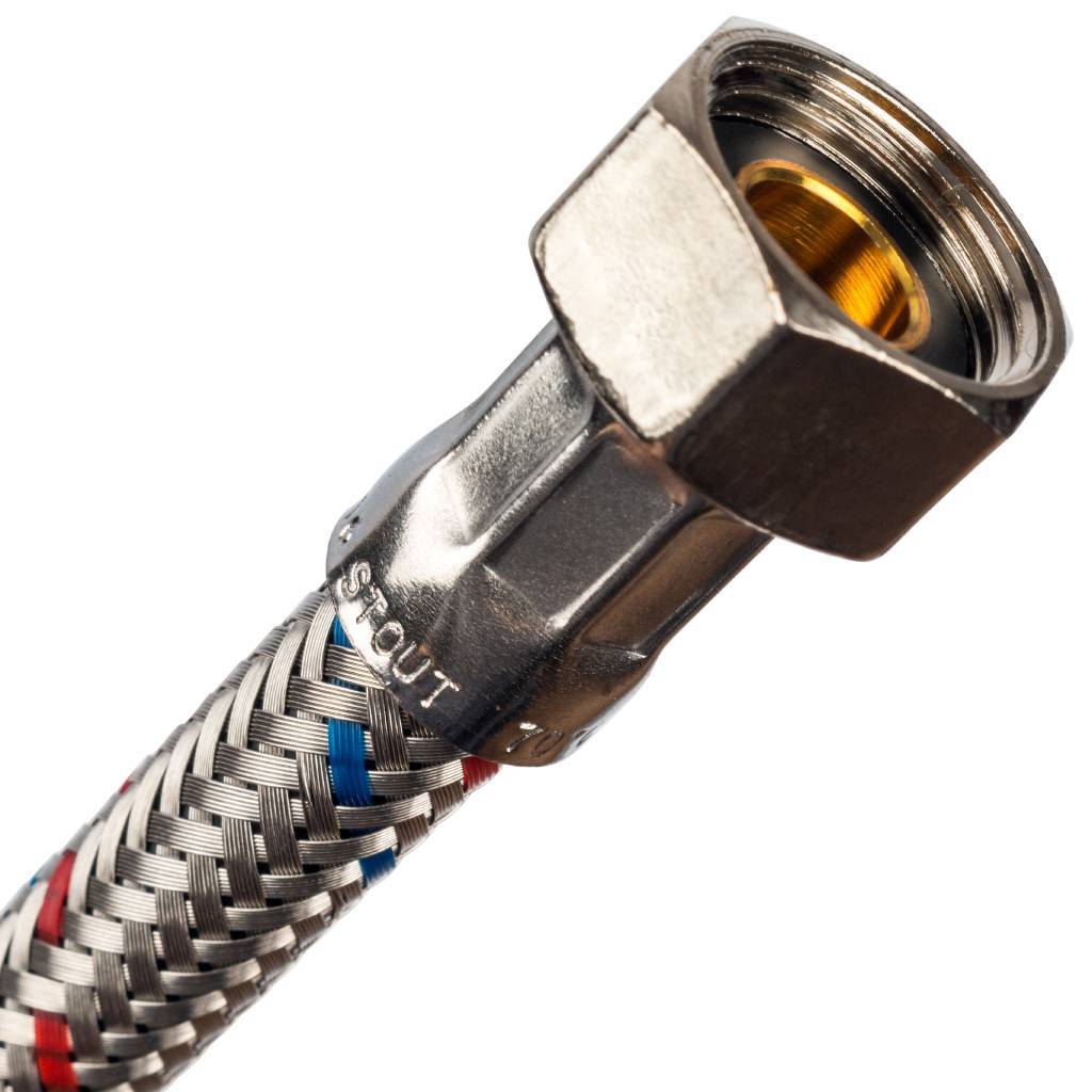 Гибкая подводка для воды STOUT ВР 3/8 х ВР 3/8, длина 400 мм, SHF-0095-081010