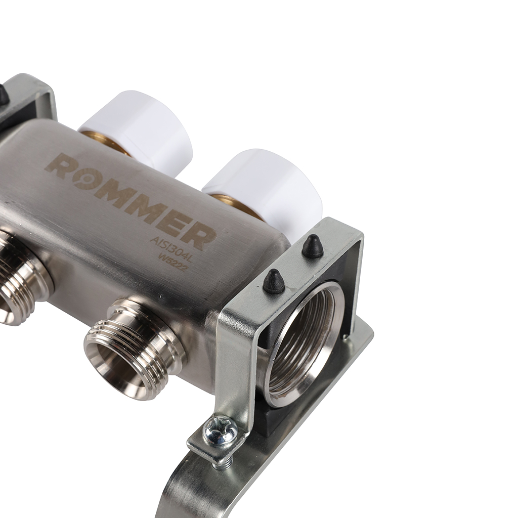 Коллектор из нержавеющей стали без расходомеров ROMMER 2 выхода, RMS-3200-000002