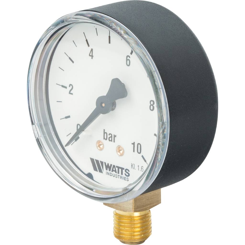 Манометр радиальный WATTS нр 63 мм 1/4 давление 10 бар