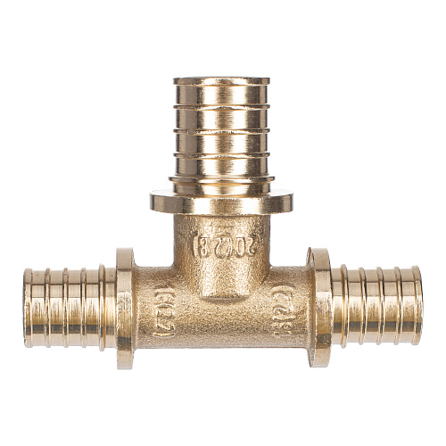 Тройник переходной аксиальный, латунь,20х16х16, желтый, RTP