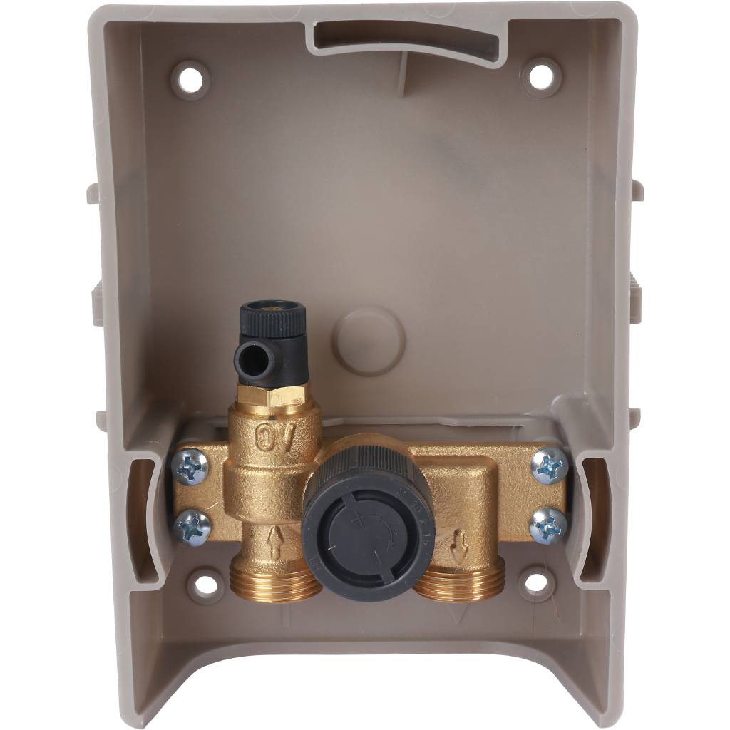 Терморегулятор OVENTROP Unibox RTL с термостатом, регулирование температуры обратного потока белый 3/4 ЕК