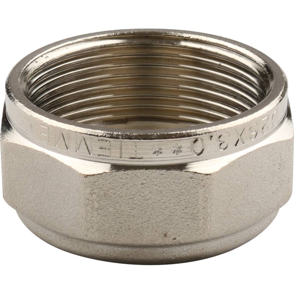 Муфта TIEMME с внутренней резьбой (26х3.0х3/4) для металлопластиковых труб винтовой, 1600021