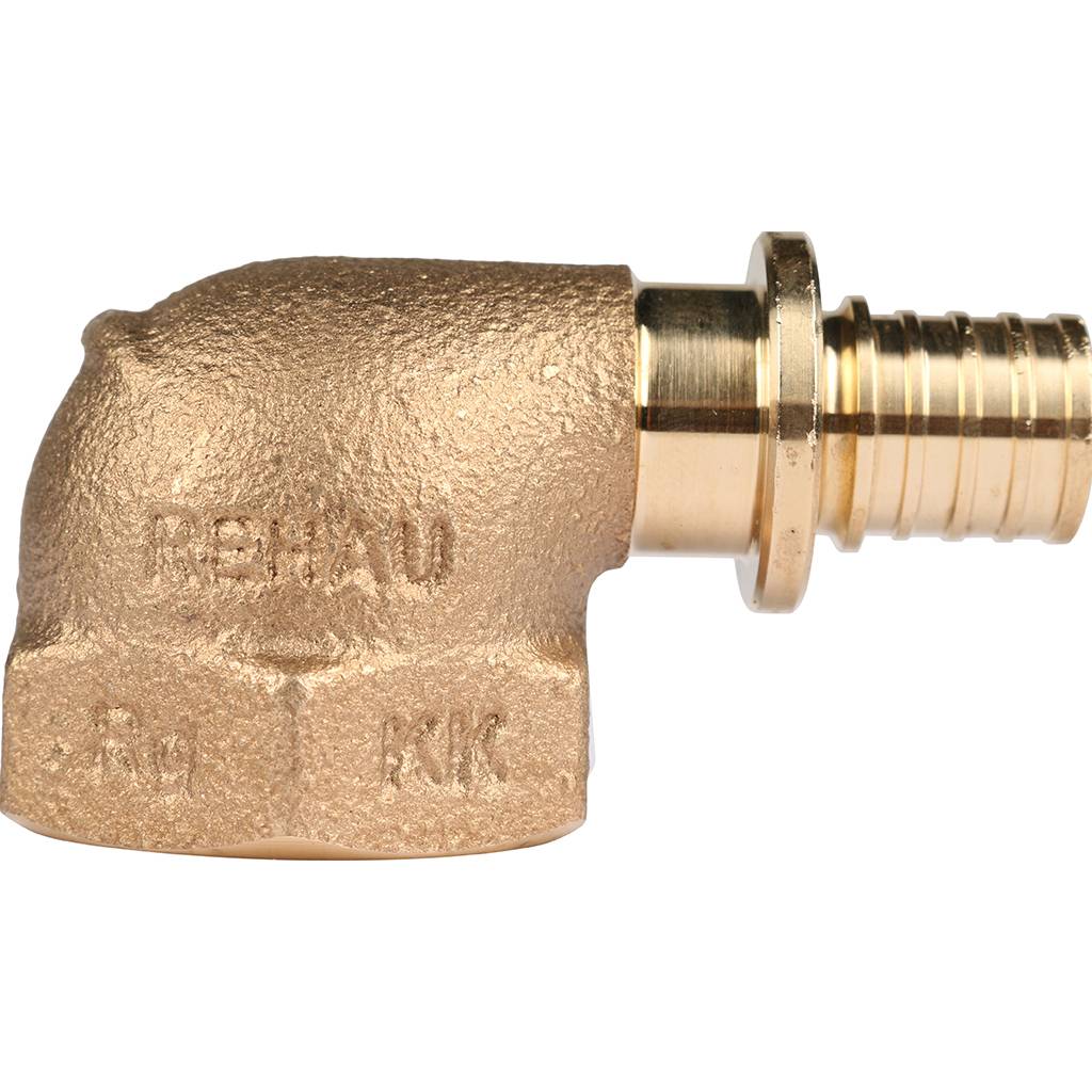 Угольник-переходник РЕХАУ RAUTITAN с внутренней резьбой 16-Rp 3/4 RX+ для труб из сшитого полиэтилена аксиальный