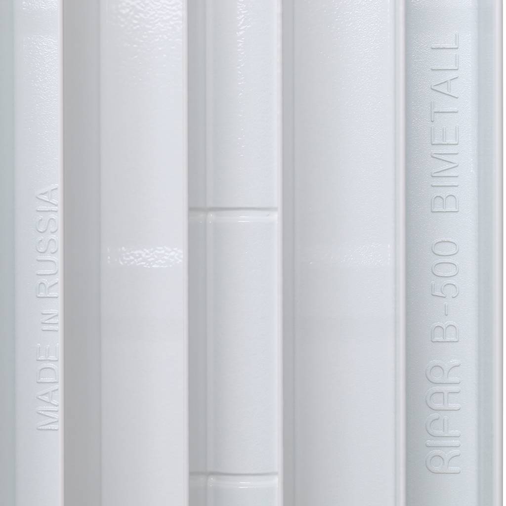 Радиатор биметаллический RIFAR BASE 500 11 секций боковое подключение (белый RAL 9016)