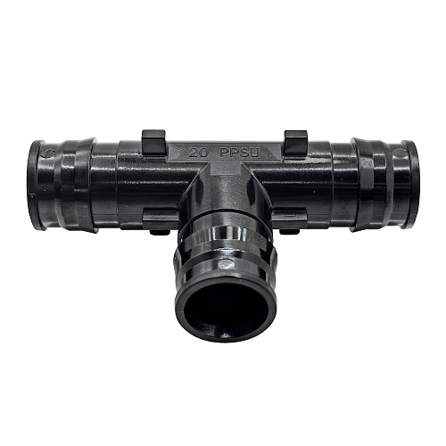 Тройник радиальный PPSU 20, черный,RTP