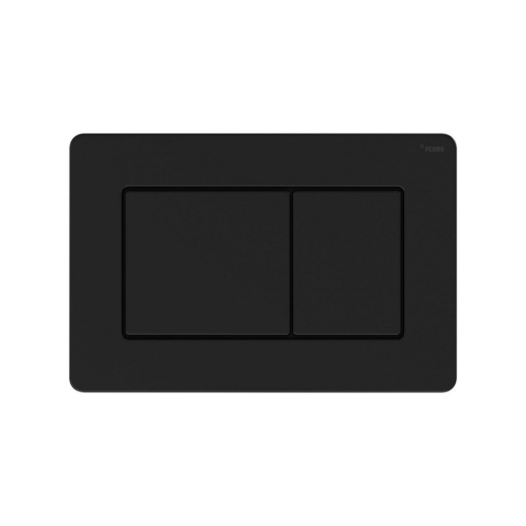 Панель смыва РЕХАУ NOVA QUAD STEEL с прямоугольными клавишами с покрытием против отпечатков пальцев, нержавеющая сталь, черный, матовый, 19102731001