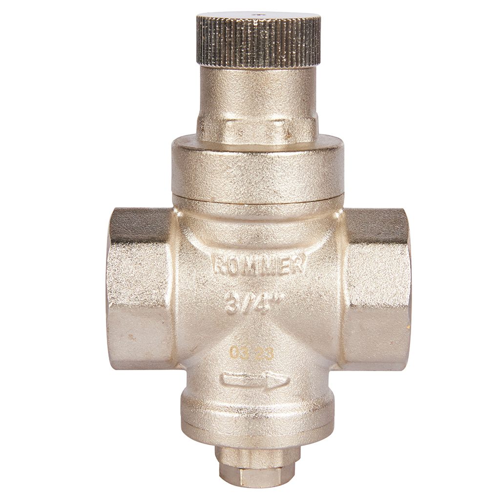 Редуктор давления ROMMER PN16 вн/вн 3/4  без подключения манометра, RVS-0009-000020