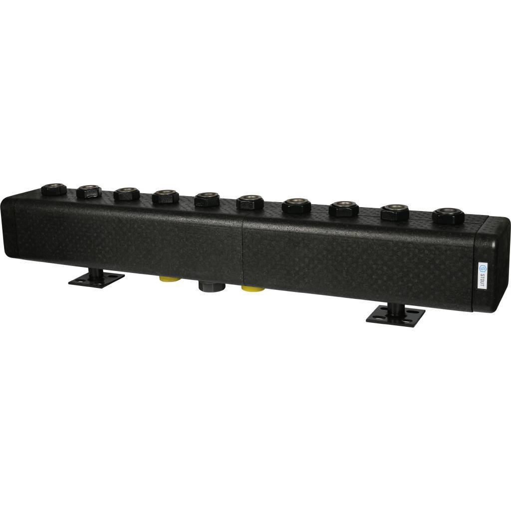 Стальной распределительный коллектор STOUT SDG-0016 5 отопительных контуров, в теплоизоляции DN 32