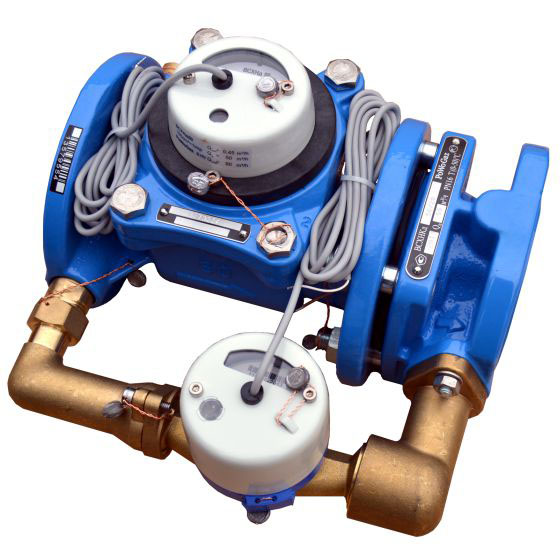 Счетчик холодной воды турбинный комбинированный Тепловодомер с магнитно-управляемым контактом ДУ=50/20 ВСХНКд 50/20