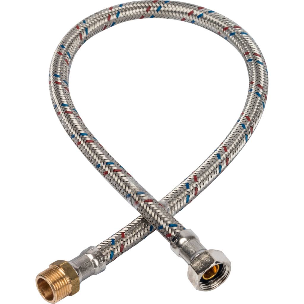 Гибкая подводка для воды STOUT НР 3/8 х ВР 3/8, длина 600 мм, SHF-0057-081010