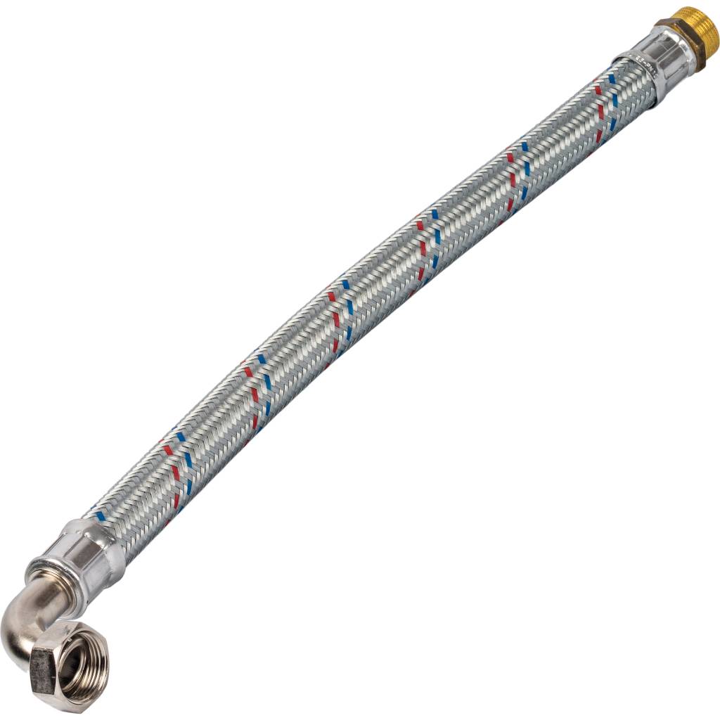 Гибкая подводка для воды STOUT НР 1 х ВР 1 угловая , длина 600 мм, SHF-0166-252525