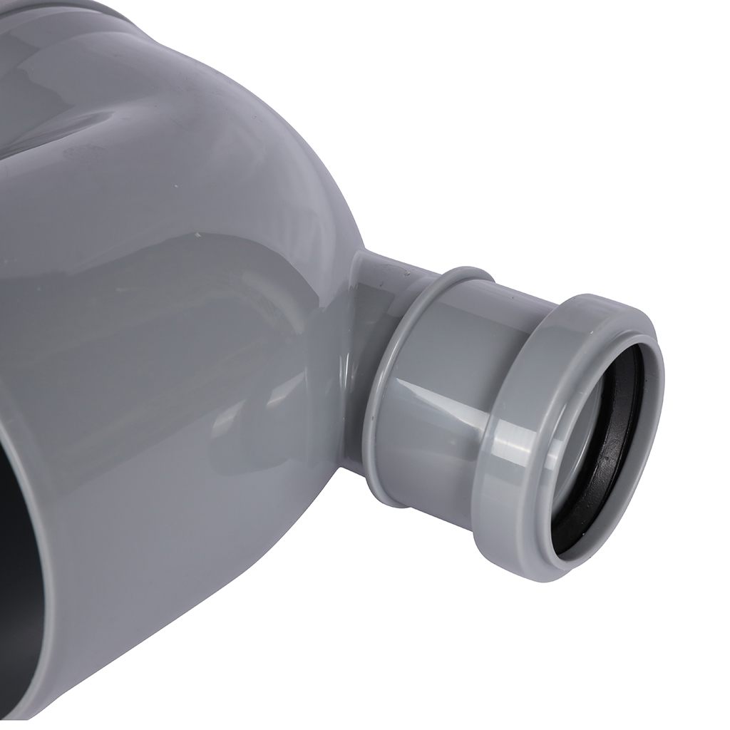 Отвод Политэк 110х90 с выходом 50 фронтальный (тыл), 300111050Ф