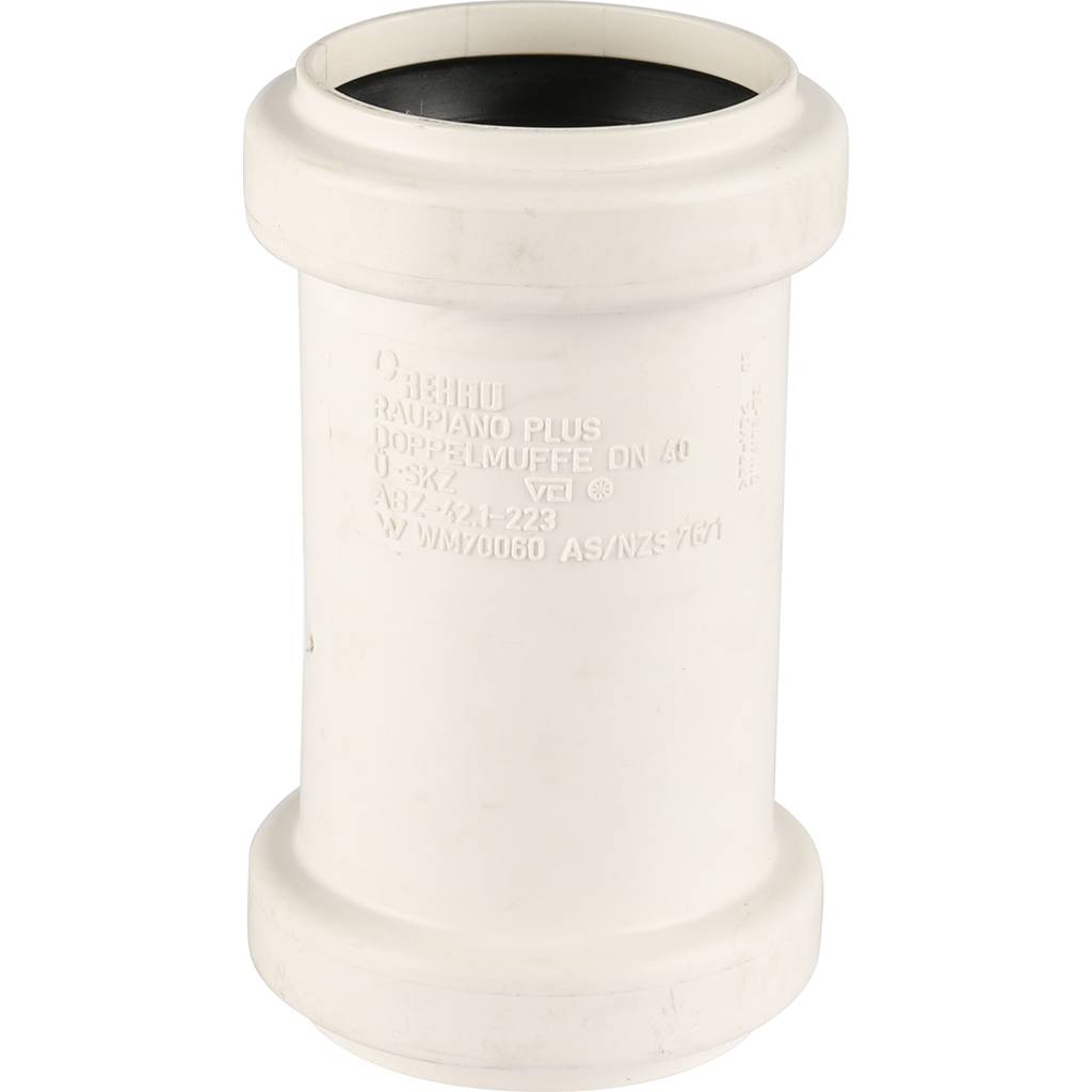 Муфта двухраструбная РЕХАУ RAUPIANO PLUS 40, 11231441001