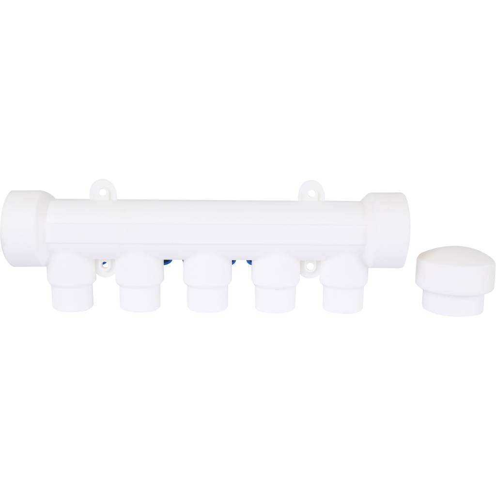 Коллектор с воздухоотводчиком и запорными кранами Kalde (5 выходов)