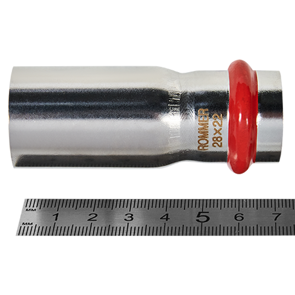 RSS-0020-002822 ROMMER Муфта переходная НПр-ВПр, 28х22, из нержавеющей стали прессовой