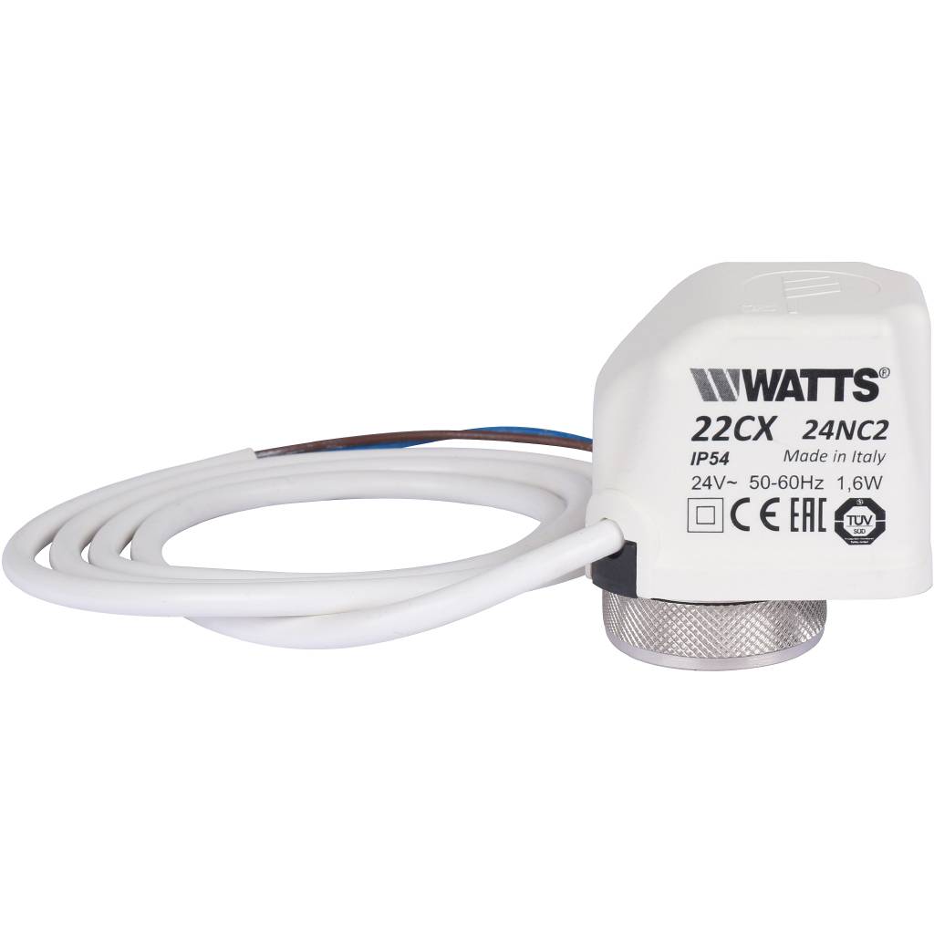 Электротермический сервопривод Watts 22CX24NC2 нормально закрытый, 24 В, 10029673