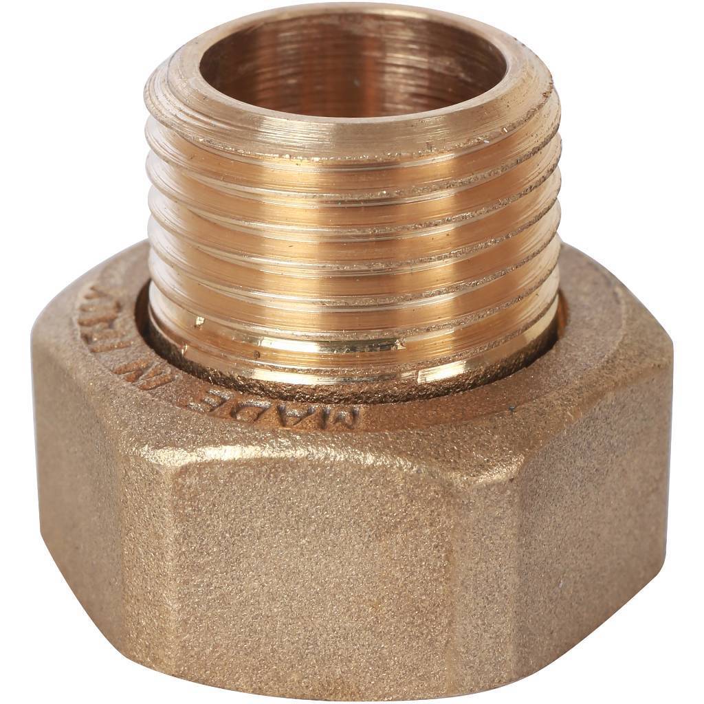 Штуцер с накидной гайкой под плоскую прокладку STOUT G 1/2M-G3/4RN, SVM-0071-001520