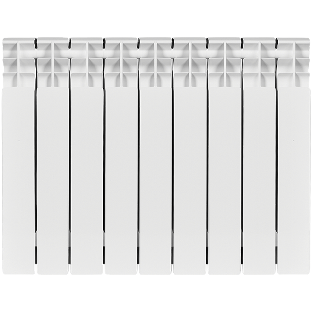 Радиатор биметаллический STOUT TITAN 500 9 секций боковое подключение (белый RAL 9016), SRB-3310-050009