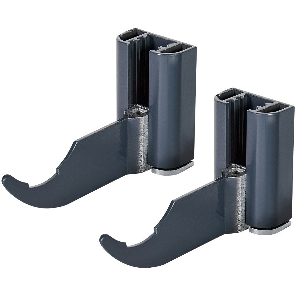 Комплект настенных регулируемых кронштейнов для радиаторов STOUT (2 шт.) Графит RAL 7024, SKU-0320-000080 7024