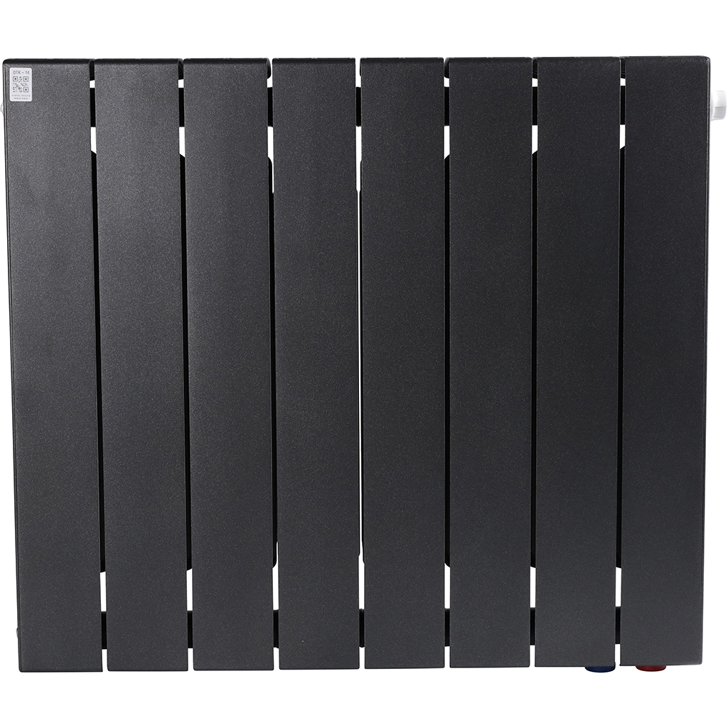 Радиатор биметаллический RIFAR SUPReMO VENTIL 500 SVR 8 секций нижнее правое подключение (Цвет АНТРАЦИТ), 4RS50.VR-8-AN