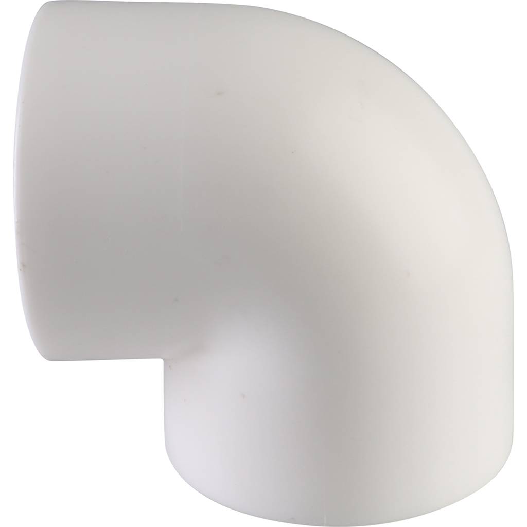 Угольник Политэк d=40 90* для полипропиленовых труб под сварку (цвет белый), 9000000340