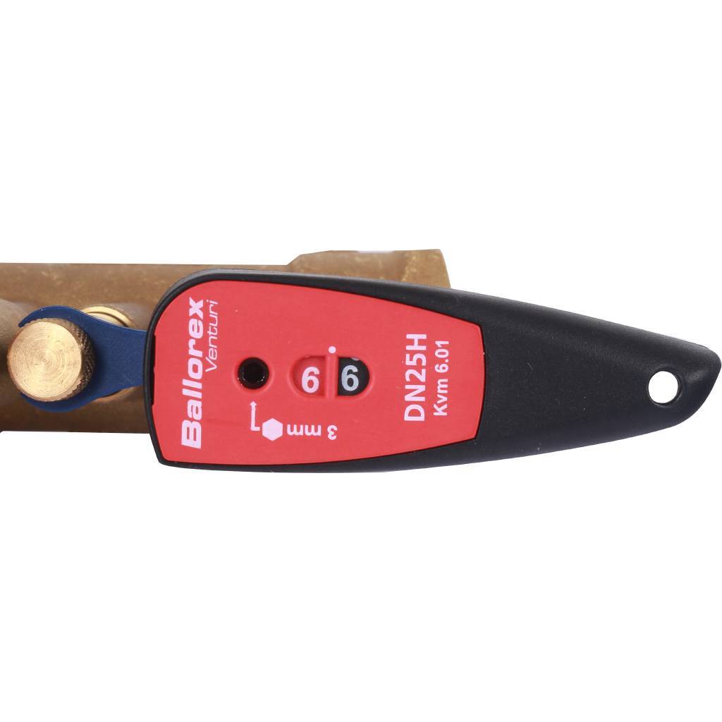 Клапан балансировочный БРОЕН Venturi FODRV DN 025 PN 25 ручной с дренажем, 588220