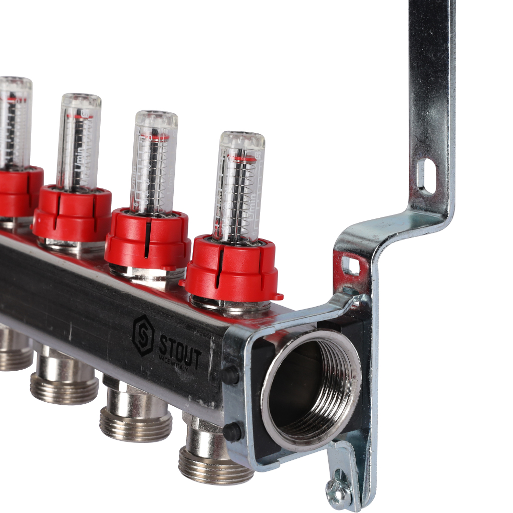 Коллектор из нержавеющей стали с расходомерами STOUT 13 выходов, SMS 0917 000013