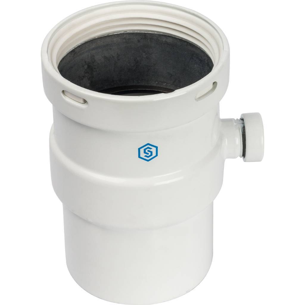 Элемент дымохода  STOUT горизонтальный DN80  п/м с патрубком для отвода конденсата, SCA-0080-020135