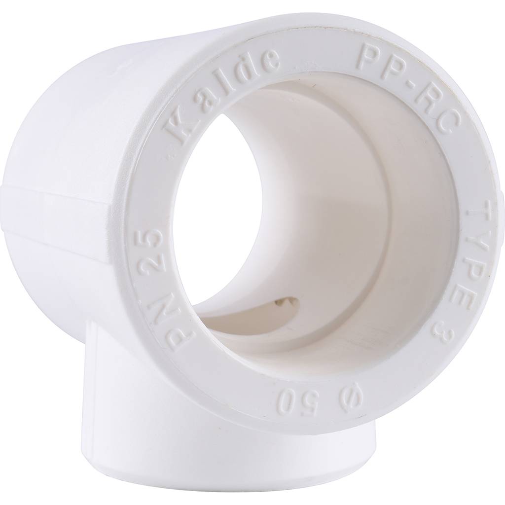 Тройник переходной Kalde 50x32x50 для полипропиленовых труб под сварку (цвет белый), 3212-tio-503250