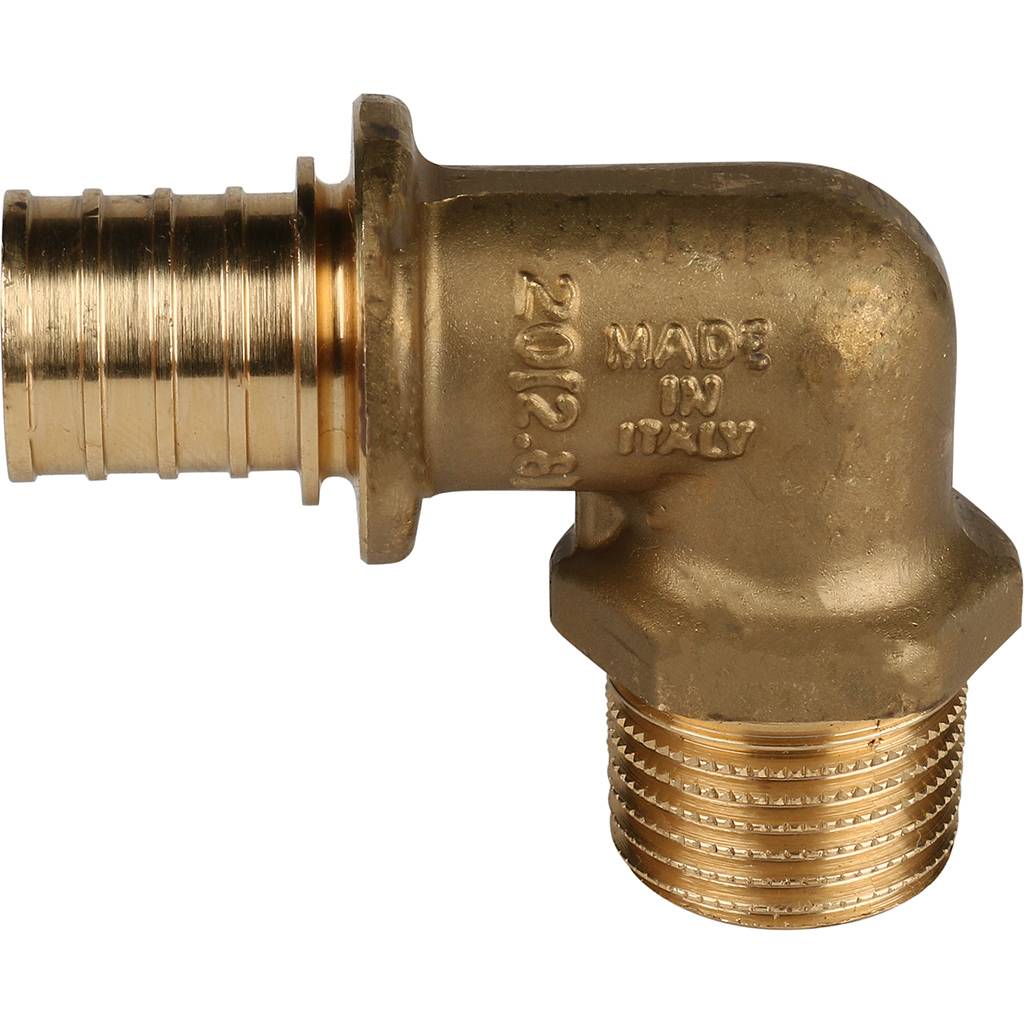 Угольник-переходник STOUT с наружной резьбой 20xR 1/2 для труб из сшитого полиэтилена аксиальный, SFA-0005-002012