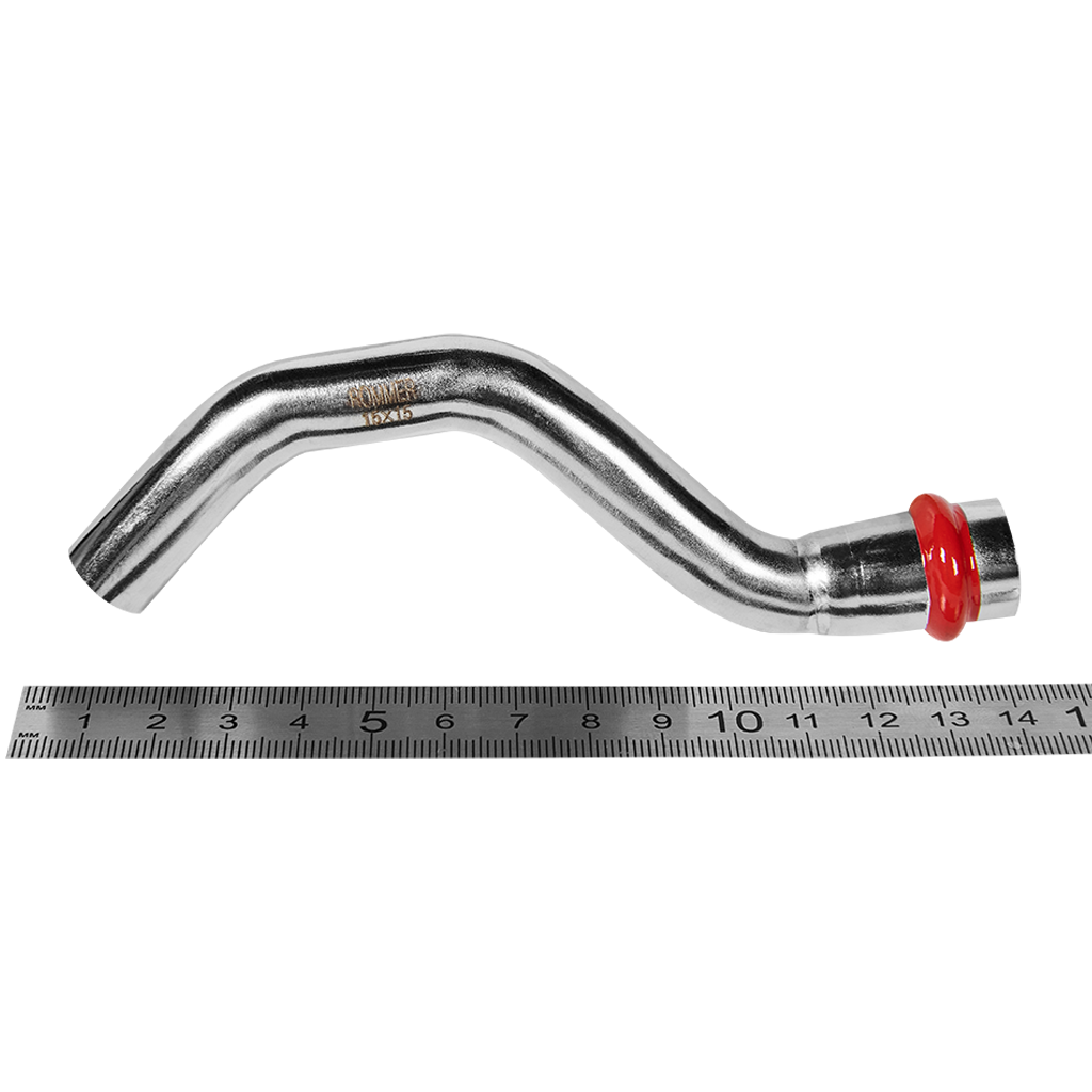 Обвод однораструбный ВПр-НПр ROMMER 15 из нержавеющей стали прессовой