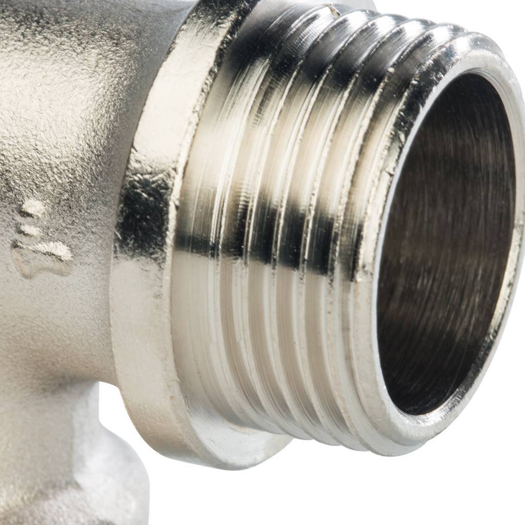 Угольник никелированный STOUT НВ 1  с упором, SFT-0016-000001