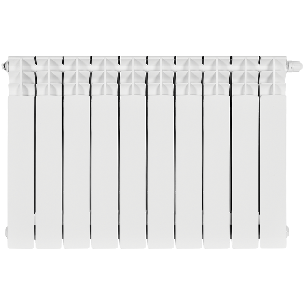 Радиатор биметаллический STOUT TITAN VENTIL 500 10 секций нижнее правое подключение, SRB-3320-050010