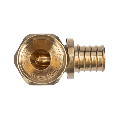 Угольник аксиальный, латунь, внутренняя резьба,16х1/2, желтый, RTP