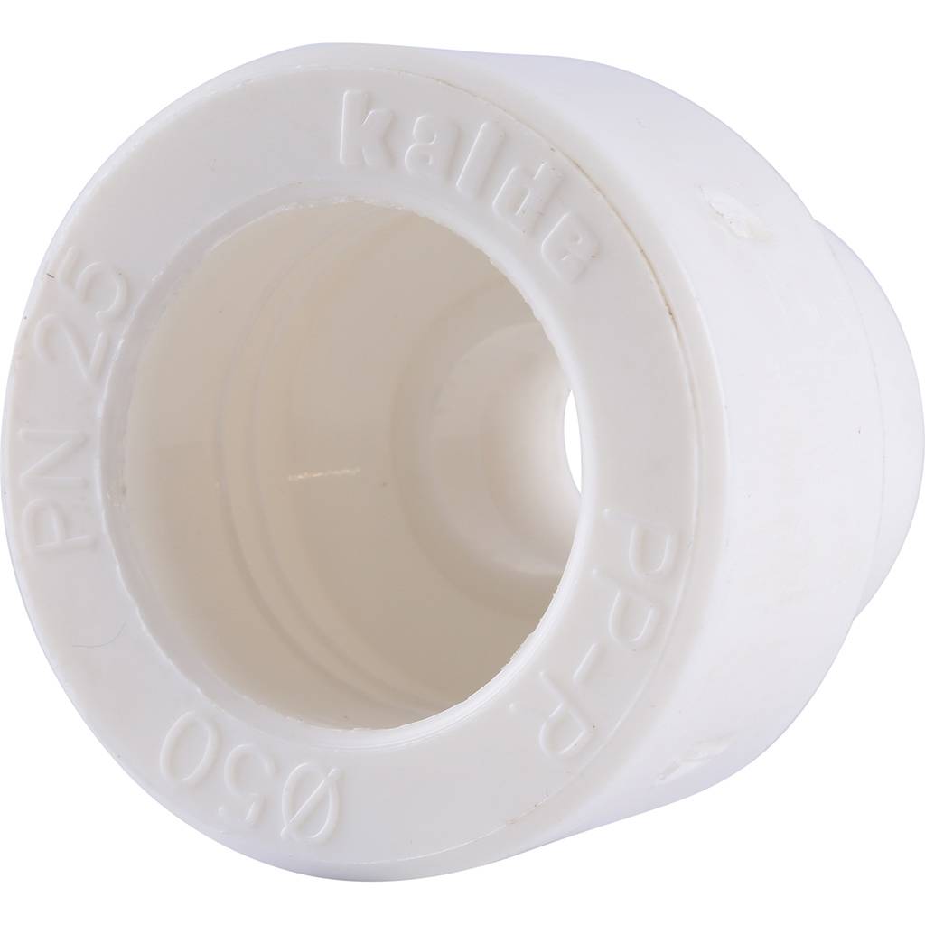 Муфта переходная Kalde 50x20 для полипропиленовых труб под сварку (цвет белый)