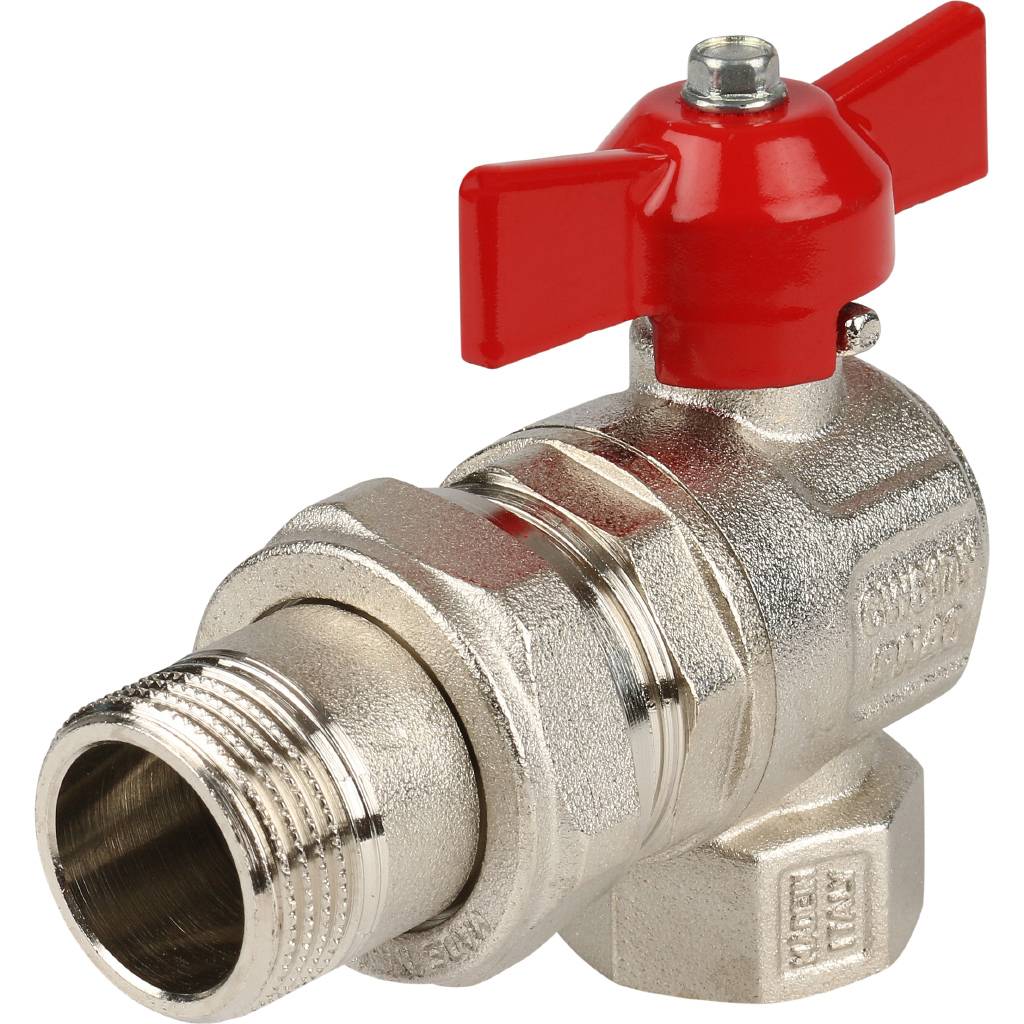 Кран шаровой Itap угловой полнопроходной IDEAL 298 3/4 (бабочка), американка