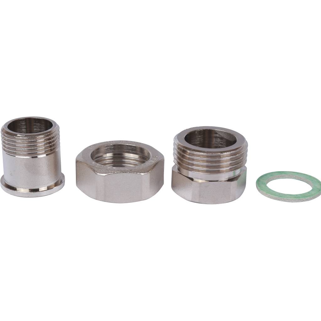 Разъемное соединение STOUT американка ВН 3/4 никелированное, уплотнение под гайкой по плоскости, SFT-0045-000034