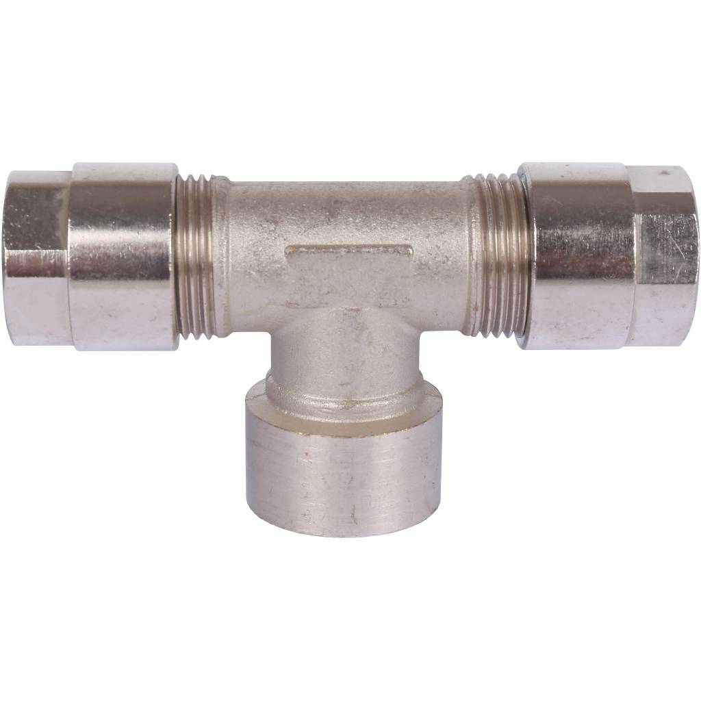 Тройник с внутр.резьбой Prandelli Multyrama (20х2,0х3/4) для металлопластиковых труб винтовой, 103.08.62.0