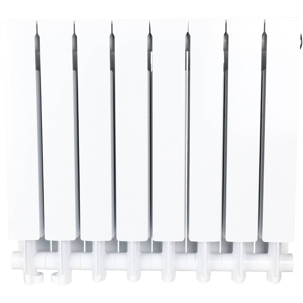 Радиатор алюминиевый Global VOX- R 500 8 секций нижнее правое подключение (белый RAL 9010), 169530